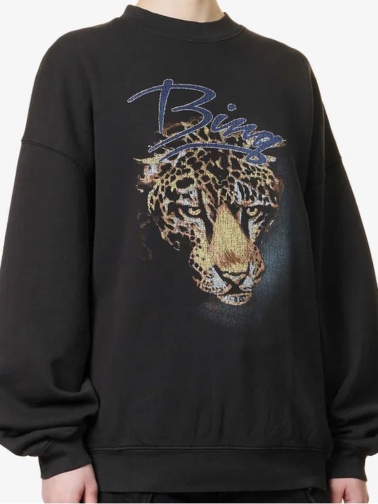 Anine Bing Sweaters - ANINE BING | HARVEY LEOPARD CREW